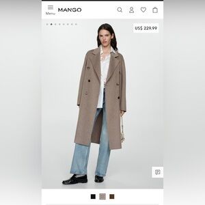 Hand made oversized wool coat S